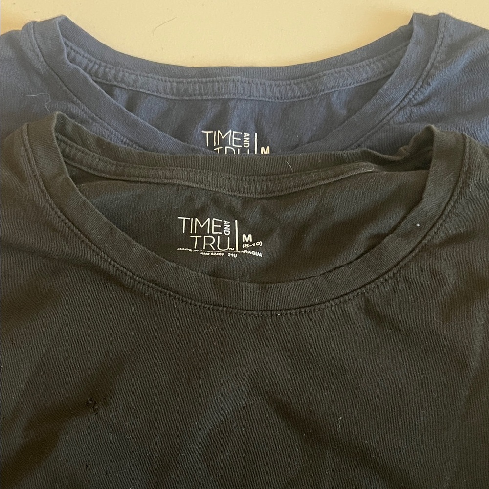 Bundle - Time & Tru Crewneck Long Sleeve TShirts Size Medium